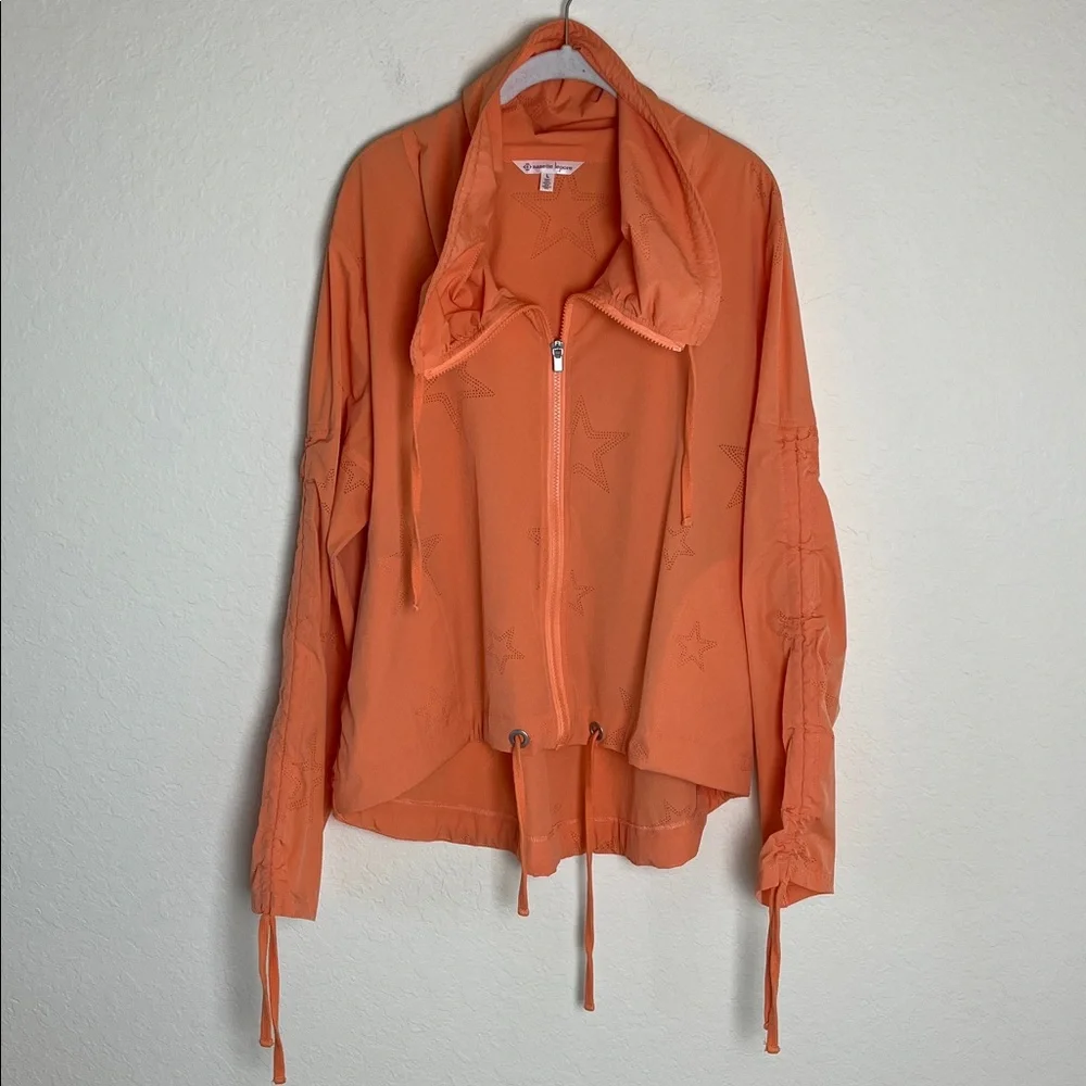Nanette Lepore Creamsicle Estrella Star Lightweight Jacket Sz L